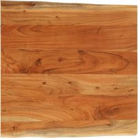 Berkfield Home Table Top 40x40x3.8 cm Rectangular Solid Wood Acacia Live Edge in Brown