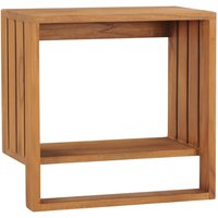 Berkfield Home Wall-mounted Towel Rack 35x20x35 cm Solid Teak Wood in Brown | Size: 35 x 20 x 35 cm