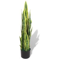 Berkfield Home Artificial Sansevieria Plant with Pot 90 cm Green