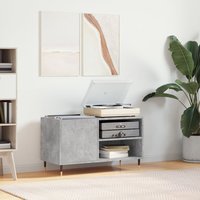 Berkfield Home Record Cabinet Concrete Grey 85x38x48 cm Engineered Wood | Size: 85 x 38 x 48 cm