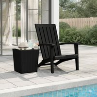 Berkfield Home Garden Adirondack Chair Black Polypropylene