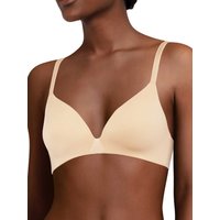 Chantelle Women's Essentiall Wirefree Triangle T-Shirt Bra in Nude | Size: 12