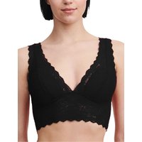Chantelle Women's Easy Feel Floral Touch Wirefree Triangle Bralette in Black | Size: 16