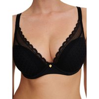 Chantelle Women's Norah Chic Plunge T-Shirt Bra in Black | Size: 34F