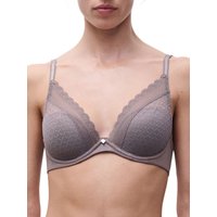 Chantelle Women's Norah Chic Plunge T-Shirt Bra in Grey | Size: 34F