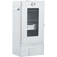 Berkfield Home BBQ Oven Smoker with 1kg Wood Chips 44.5x29x83 cm in Silver
