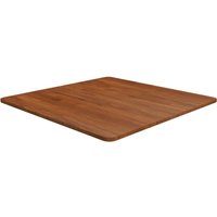 Berkfield Home Square Table Top Dark Brown 70x70x1.5cm Treated Solid Wood Oak | Size: 70x70x1.5 cm