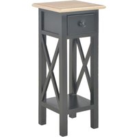 Berkfield Home Side Table Black 27x27x65.5 cm Wood