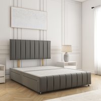 Sierra Divan Bed Plush 24"Headboard 2Drawers Same Side & No Mattress Super King