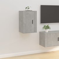 Wall Mounted TV Cabinet Concrete 40x34.5x60 cm