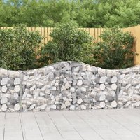 Arched Gabion Baskets 6 pcs 200x30x80 100 cm Galvanised Iron