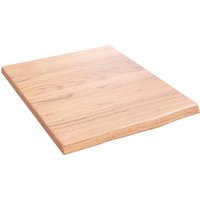 Berkfield Home Wall Shelf Light Brown 40x50x2 cm Treated Solid Wood Oak | Size: 40 x 50 x 2 cm