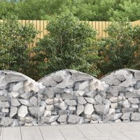 Berkfield Home Arched Gabion Basket 100x50x60/80 cm Galvanised Iron in Silver