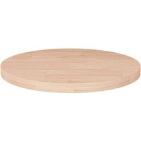 Berkfield Home Round Table Top √ò40x2, 5 cm Untreated Solid Wood Oak in Brown