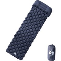Berkfield Home Inflating Camping Mattress with Pillow 1-Person Grey