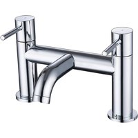 Dual Lever Bath Filler Tap Chrome Solid Brass