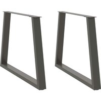 Berkfield Home Dining Table Legs V-Shape 2 pcs Anthracite 90x(72-73.3) cm Steel in Black