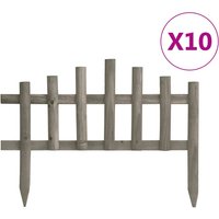 Berkfield Home Lawn Edgings 10 pcs Firwood 4.4 m in White
