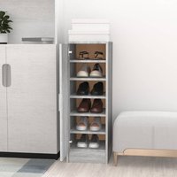 Berkfield Home Shoe Cabinet Grey Sonoma 32x35x92 cm Engineered Wood | Size: 32 x 35 x 92 cm