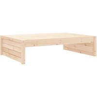 Berkfield Home Garden Footstool 120x80 cm Solid Wood Pine in Brown