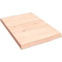 Berkfield Home Wall Shelf 40x60x(2-4) cm Untreated Solid Wood Oak in Brown