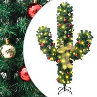 Berkfield Home Christmas Cactus with Stand & LED Green 180 cm PVC