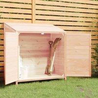 Berkfield Home Garden Shed 102x52x112 cm Solid Wood Fir in Brown | Size: 102 x 52 x 112 cm