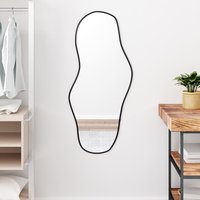 Berkfield Home Wall Mirror Black 100x45 cm