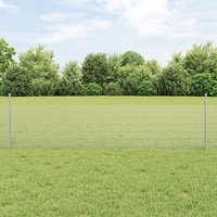 Berkfield Home Garden Fence Set Set of 2 Galvanised Steel 10 x 0.5 m Tough in Silver