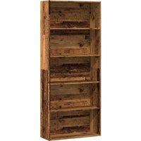 Berkfield Home Book Cabinet Old Wood 80x30x189 cm Engineered Wood in Brown | Size: 80 x 30 x 189 cm