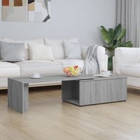 Berkfield Home Coffee Table Grey Sonoma 150x50x35 cm Engineered Wood | Size: 150 x 50 x 35 cm