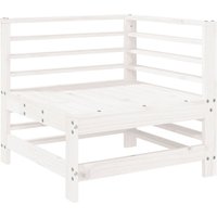 Berkfield Home Garden Corner Sofa White Solid Wood Pine