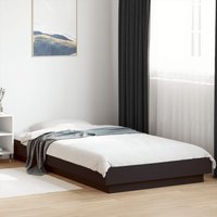 Berkfield Home Bed Frame with LED Lights without Mattress Black 75x190cm | Size: 75x190 cm
