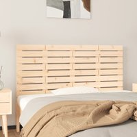 Berkfield Home Wall Headboard 126x3x63 cm Solid Wood Pine in Brown | Size: 126 x 3 x 63 cm