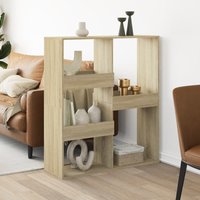 Room Divider Sonoma Oak 100x33x115 cm Engineered Wood x 33 x 115 cm