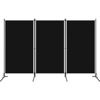 Berkfield Home 3-Panel Room Divider Black 260x180 cm