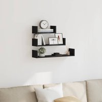 Wall Shelves 3 pcs Oak Engineered Wood