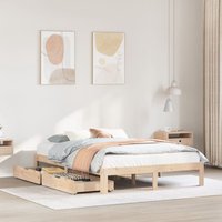 Bed Frame Drawers without Mattress 160x200 cm