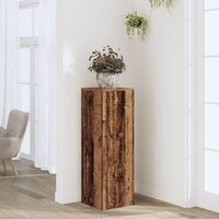 Berkfield Home Plant Stand Old Wood 33x33x100 cm Engineered Wood in Brown | Size: 33 x 33 x 100 cm