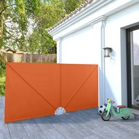 Berkfield Home Collapsible Terrace Side Awning Terracotta 300x150 cm in Brown