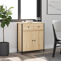 Berkfield Home Sideboard Sonoma Oak 70x30x80 cm Engineered Wood in Brown | Size: 70 x 30 x 80 cm