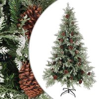 Christmas Tree Pine Cones Green & 195 cm PVC&PE