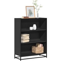 Berkfield Home Book Cabinet Black 80.5x35x107.5 cm Engineered Wood