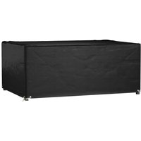 Berkfield Home Garden Furniture Cover 8 Eyelets 180x122x75 cm Rectangular in Black | Size: 180 x 122 x 75 cm