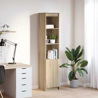Berkfield Home Highboard Sonoma Oak 37.5x35x180 cm Engineered Wood in Brown