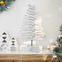 Berkfield Home Wooden Christmas Tree for Decoration White 80 cm Solid Wood Pine