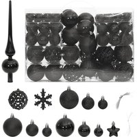 111 Piece Christmas Bauble Set Polystyrene