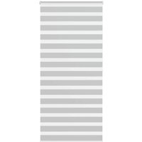 Berkfield Home Zebra Blind Light Grey 105x200 cm Fabric Width 100.9 cm Polyester
