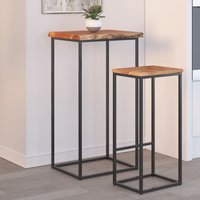 Berkfield Home Table Top 50x40x2.5 cm Rectangular Solid Wood Acacia Live Edge in Brown