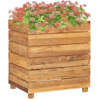 Berkfield Home Raised Bed 50x40x55 cm Solid Wood Teak & Steel in Brown | Size: 50 x 40 x 55 cm